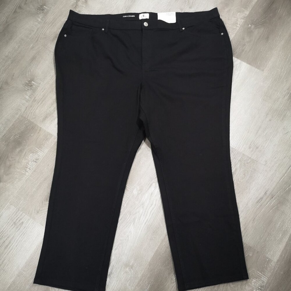 NWT DC Jeans Curvy Fit Ladies Size 32 Straight Leg Black Jeans